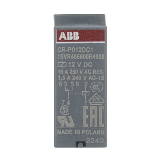 1SVR405600R4000 - CR-P012DC1 Pluggable interface relay ABB Pluggable Interface Relays 1SVR405600R4000 - CR-P012DC1 Pluggable interface relay ABB Pluggable Interface Relays