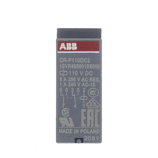 1SVR405601R8000 - CR-P110DC2 Pluggable interface relay ABB Pluggable Interface Relays 1SVR405601R8000 - CR-P110DC2 Pluggable interface relay ABB Pluggable Interface Relays