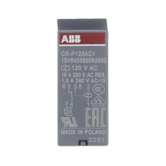 1SVR405600R2000 - CR-P120AC1 Pluggable interface relay ABB Pluggable Interface Relays 1SVR405600R2000 - CR-P120AC1 Pluggable interface relay ABB Pluggable Interface Relays