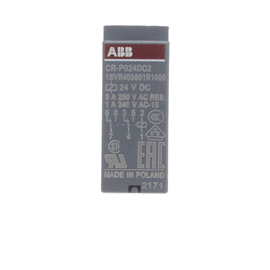 1SVR405601R1000 - CR-P024DC2 Pluggable interface relay ABB Pluggable Interface Relays 1SVR405601R1000 - CR-P024DC2 Pluggable interface relay ABB Pluggable Interface Relays