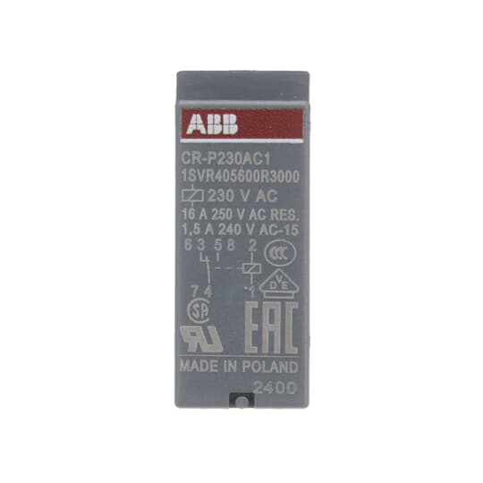 1SVR405600R3000 - CR-P230AC1 Pluggable interface relay ABB Pluggable Interface Relays 1SVR405600R3000 - CR-P230AC1 Pluggable interface relay ABB Pluggable Interface Relays