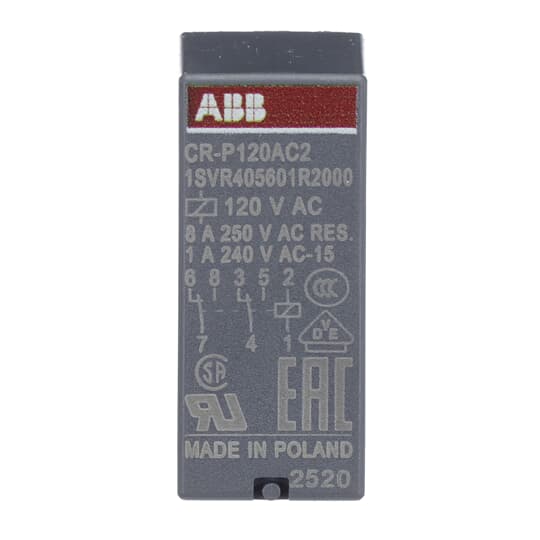 1SVR405601R2000 - CR-P120AC2 Pluggable interface relay ABB Pluggable Interface Relays 1SVR405601R2000 - CR-P120AC2 Pluggable interface relay ABB Pluggable Interface Relays