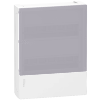 MIP12212T - Enclosure, Resi9 MP, surface mounting, 2 rows of 12 modules, IP40, translucid door, 1 earth + 1 neutral terminal blocks Schneider Electric