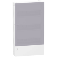 MIP12312T - Enclosure, Resi9 MP, surface mounting, 3 rows of 12 modules, IP40, translucid door, 1 earth + 1 neutral terminal blocks Schneider Electric